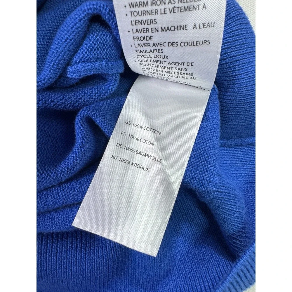 Harbor Bay Men's 4XL Blue Cotton V-Neck Sweater NWT Classic Modern Casual City